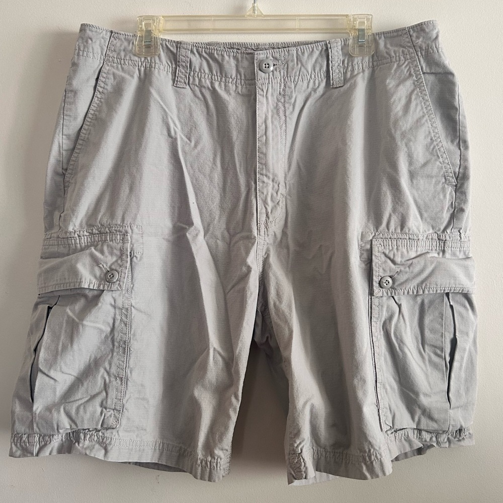 Nautica Men's Cargo Shorts N-83 Adjustable Waist Gray Size 36